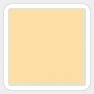 Gold Herringbone Chevron Print Pattern Yellow Butter Retro Mid Mod Sticker